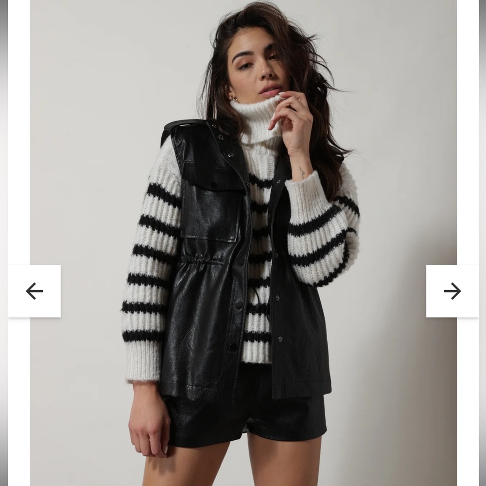 Line & Dot Noa Leather Vest size small lightly used